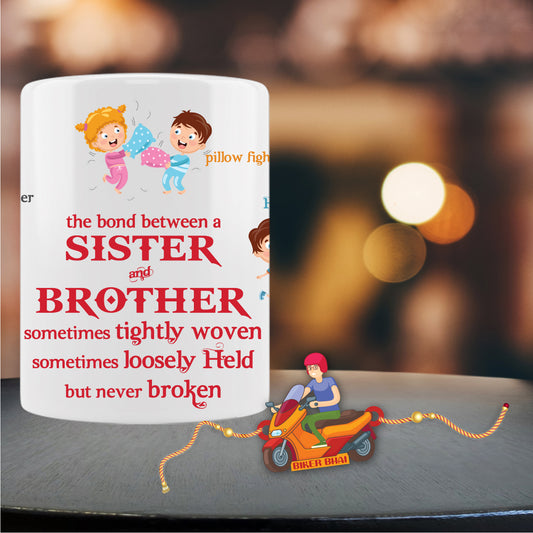 Biker Bhai Rakhi For Brother  With Mug