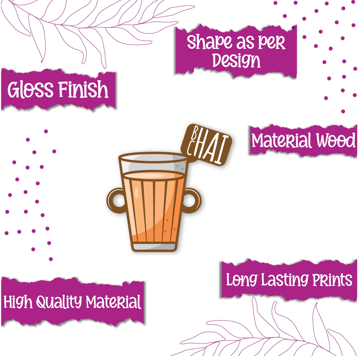 Eco-friendly food Rakhi – chai themed Rakhi for brother in India