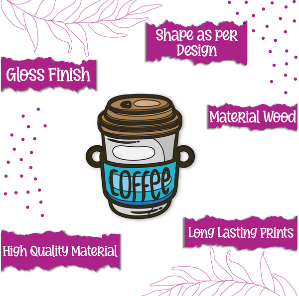 Coffee Lover Wooden Rakhi