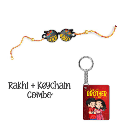 Cool Brother Rakhi  For Brother With  Keychain