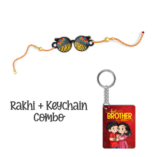 Cool Brother Rakhi  For Brother With  Keychain