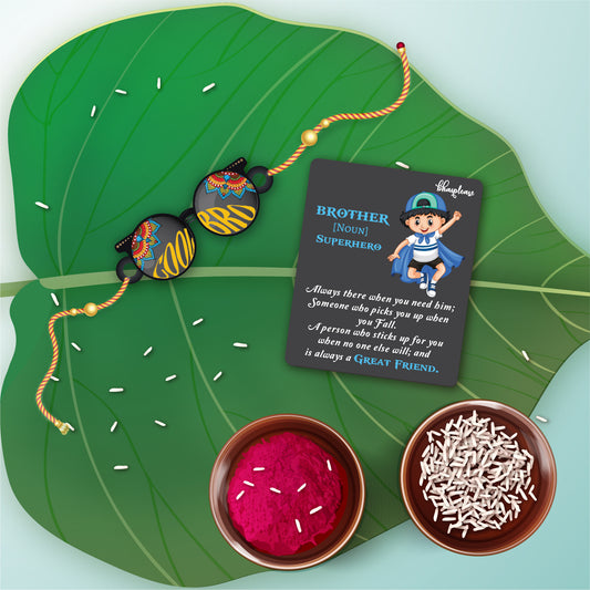 Cool Bro Rakhi with Brother Is Superhero Fridge Magnet