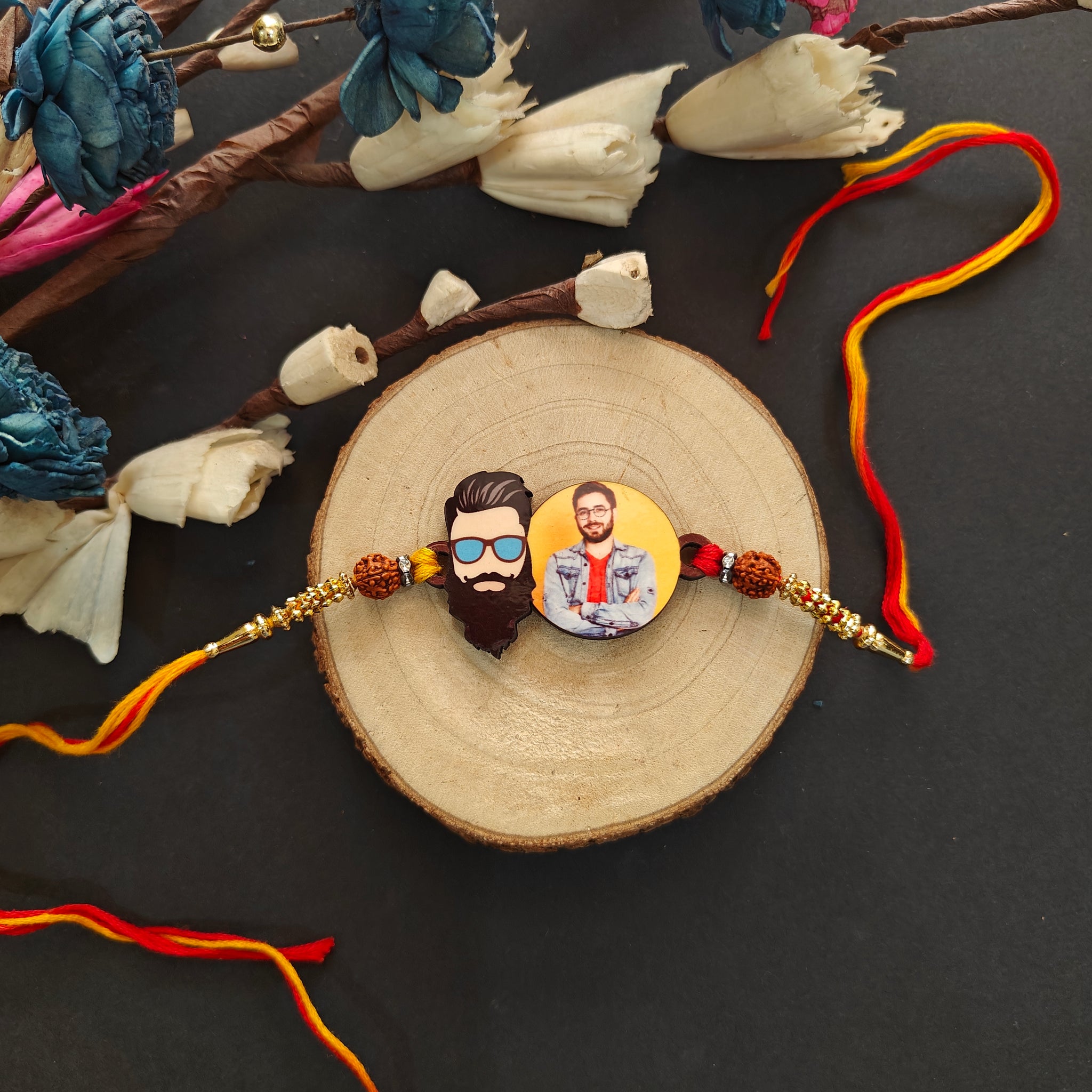 Dashing Bhai Personalised Wooden Rakhi