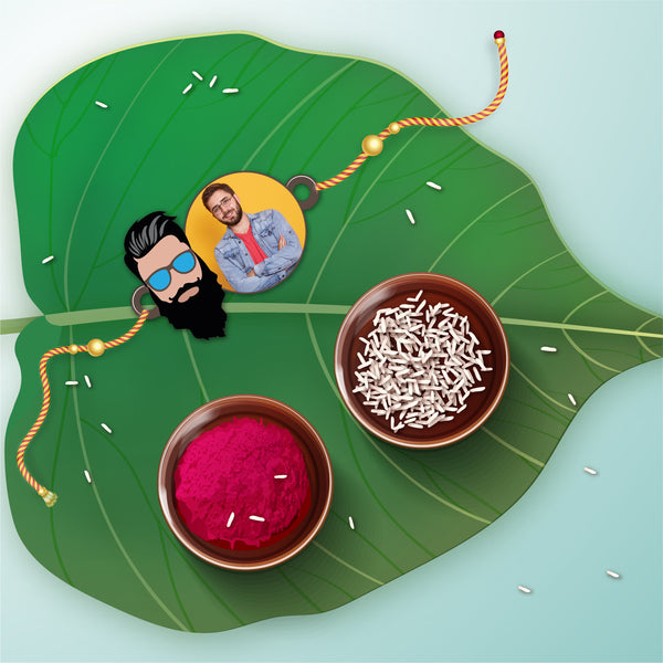 Dashing Bhai Personalised Wooden Rakhi