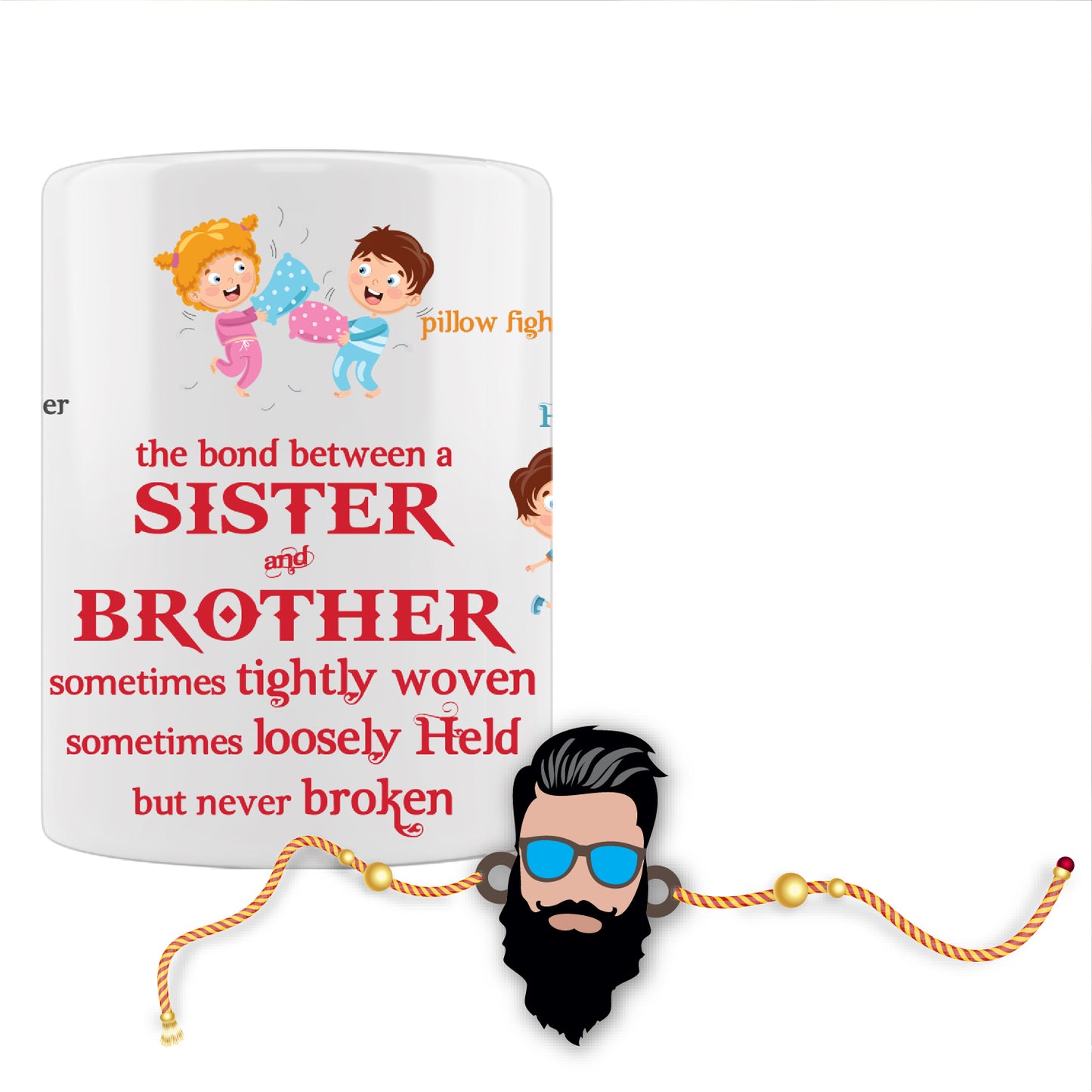 Dashing Bhai Rakhi For Brother  With Mug