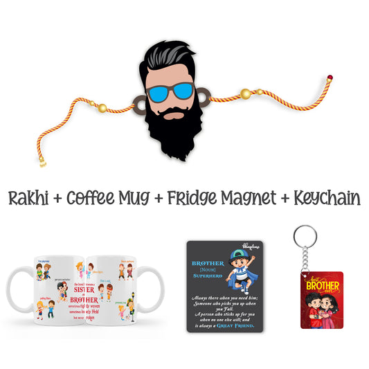 Dashing Bhai  Rakhi For Brother  with Mega Combo