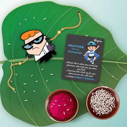 Dexter Wooden Rakhi With Brother Is Superhero Fridge Magnet