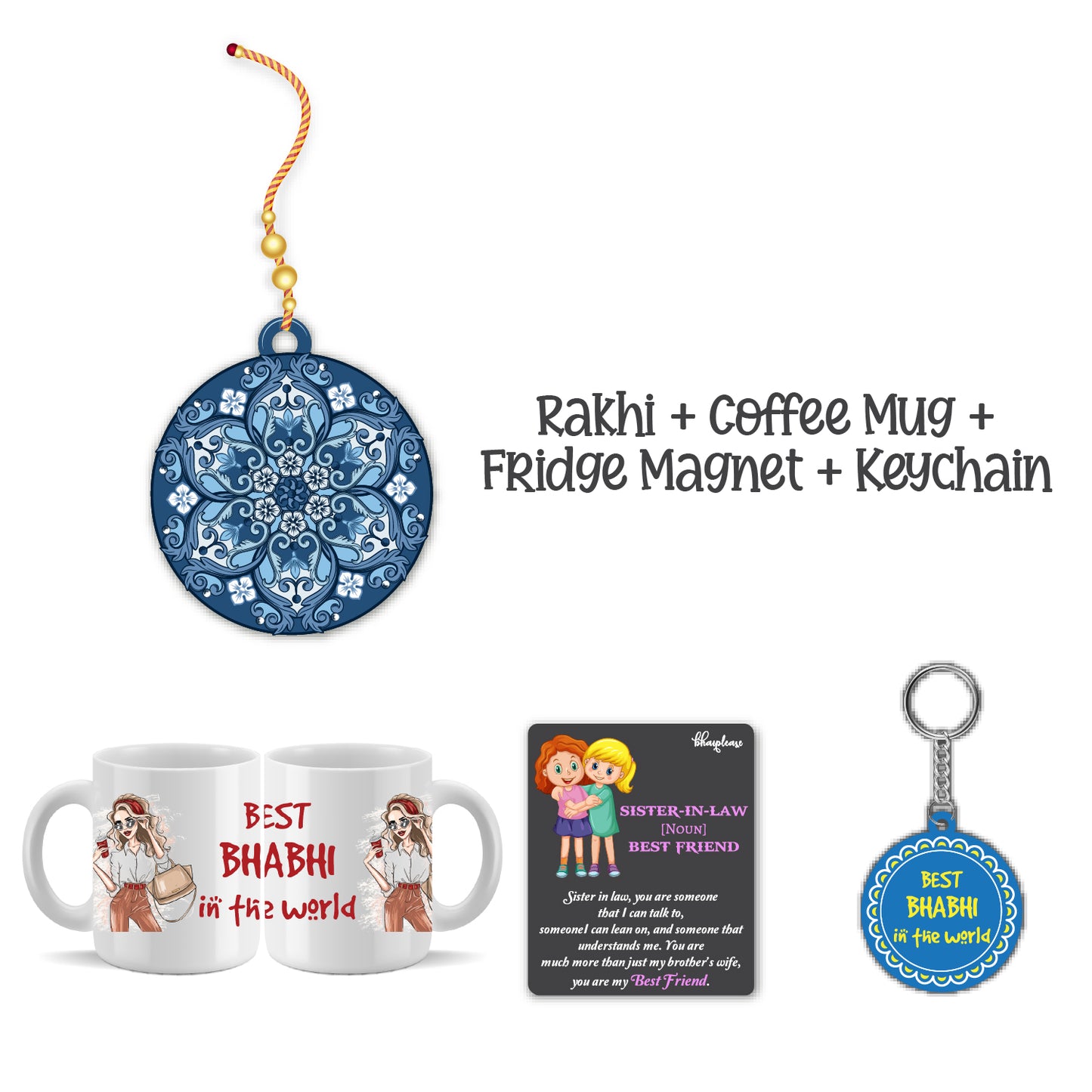 Mandala Lumba Rakhi For Sister In Law with Mega Combo