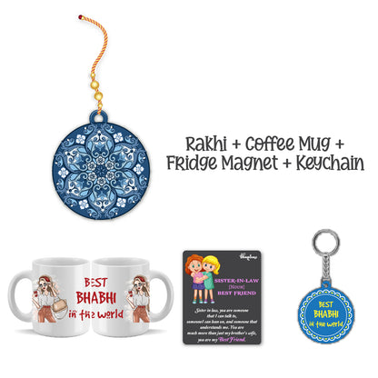Mandala Lumba Rakhi For Sister In Law with Mega Combo