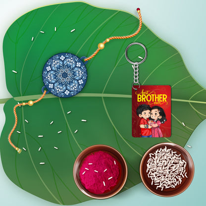 Mandala Rakhi For Brother  with Mega Combo