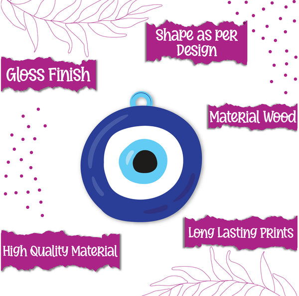 Evil Eye Wooden Lumba Rakhi