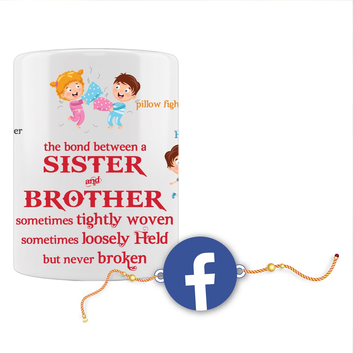 Facebook Rakhi For Brother With Mug