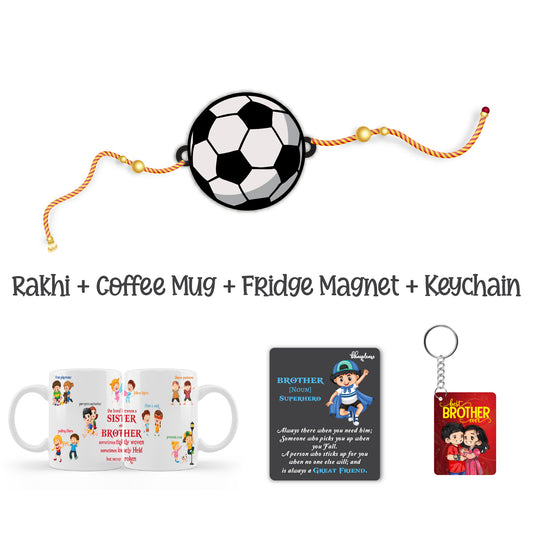 Football Rakhi For Brother with Mega Combo