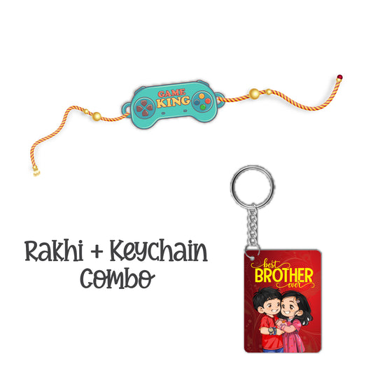 Gameking  Rakhi  For Brother With  Keychain