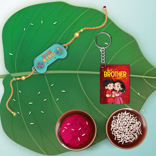 Gameking  Rakhi  For Brother With  Keychain