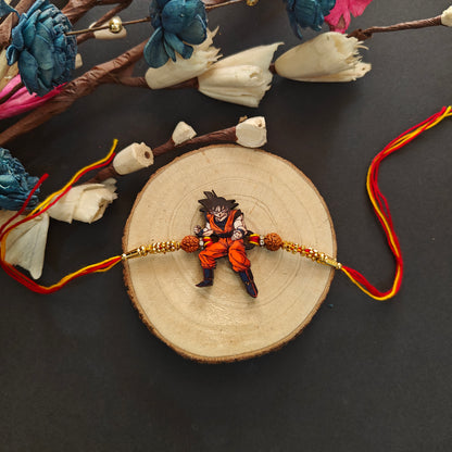 Goku Wooden Rakhi – anime-themed Rakhi for brother