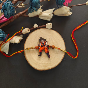 Goku Wooden Rakhi – anime-themed Rakhi for brother