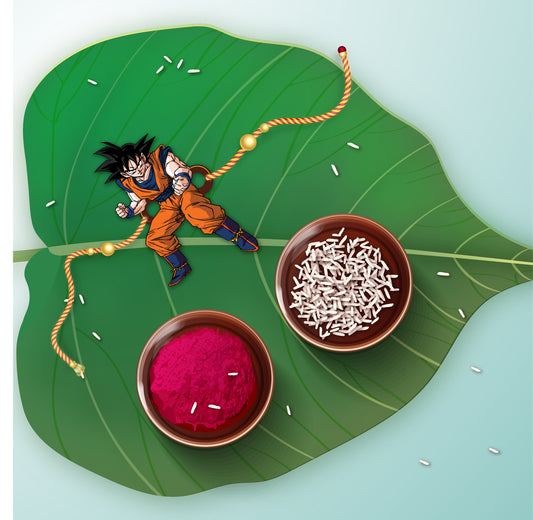Dragon Ball Z Rakhi – wooden Rakhi India