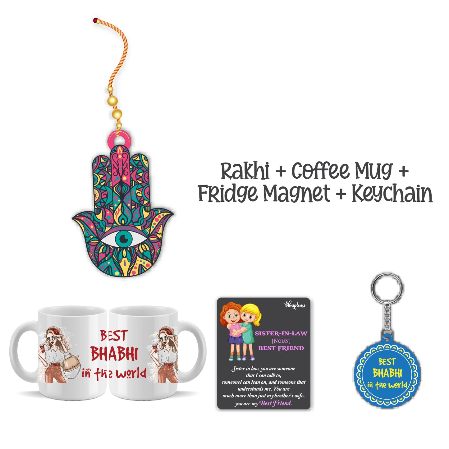 Hamsa Lumba Rakhi For Brother  with Mega Combo