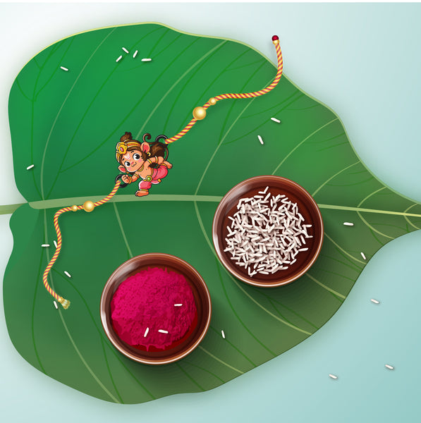 Lord Hanuman Rakhi for kids – handmade wooden Rakhi