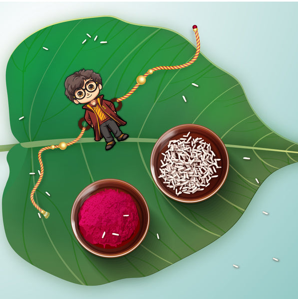 Cartoon Harry Potter Rakhi for brother – handcrafted wooden Rakhi