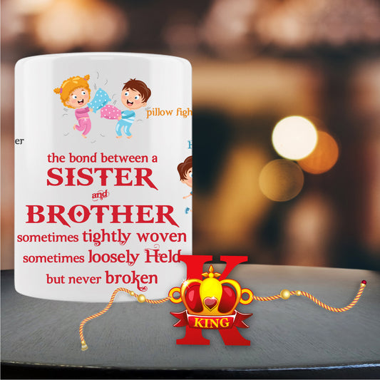 King Rakhi For Brother With Mug