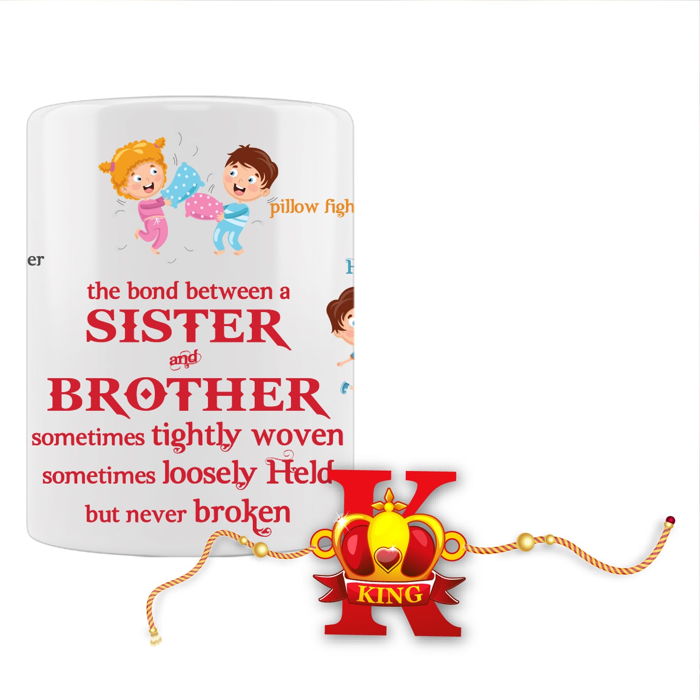 King Rakhi For Brother With Mug