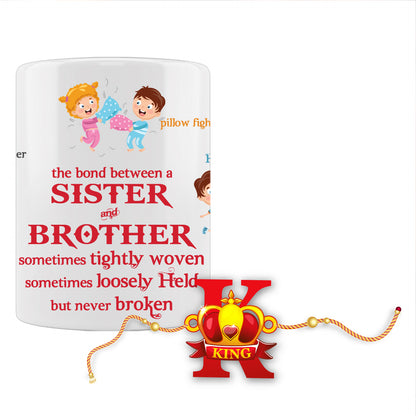 King Rakhi For Brother With Mug