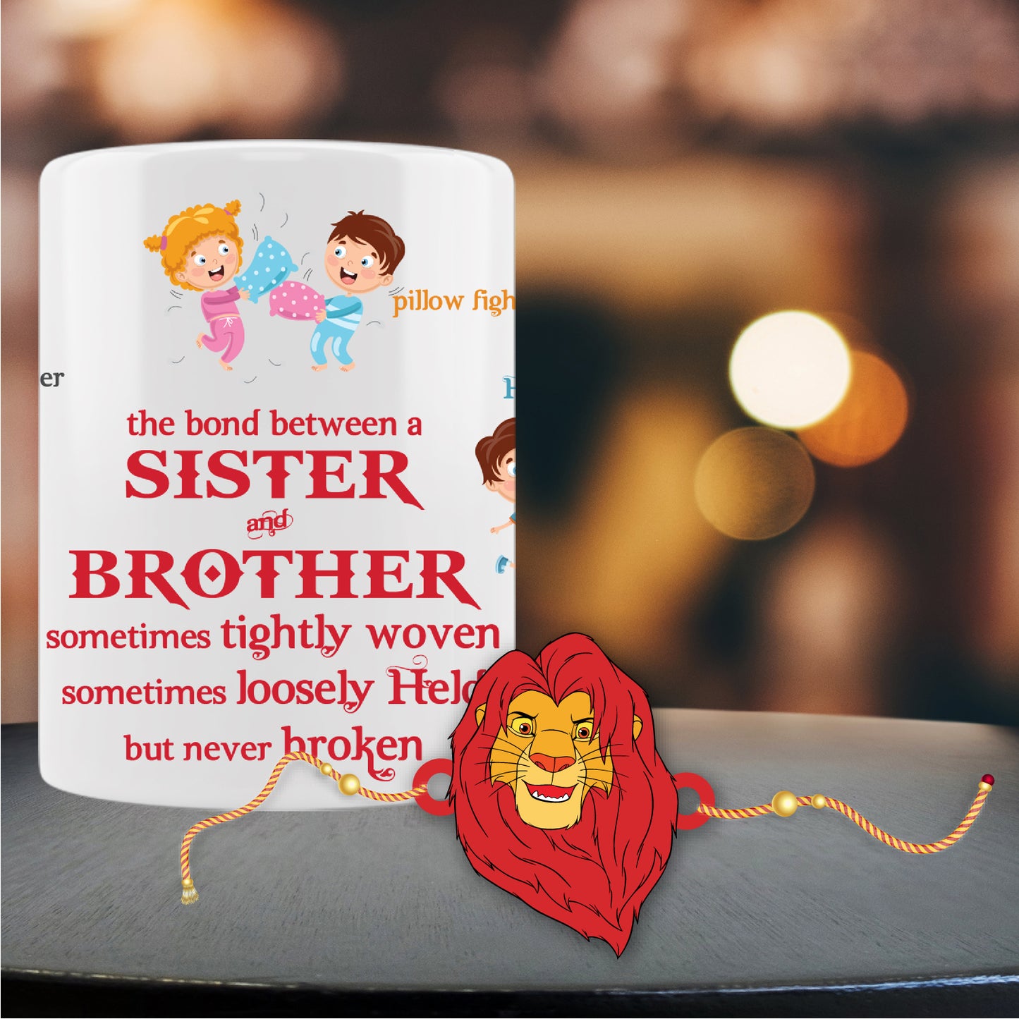 Mufasa Rakhi For Brother With Mug