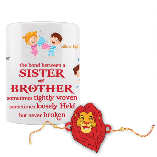 Mufasa Rakhi For Brother With Mug
