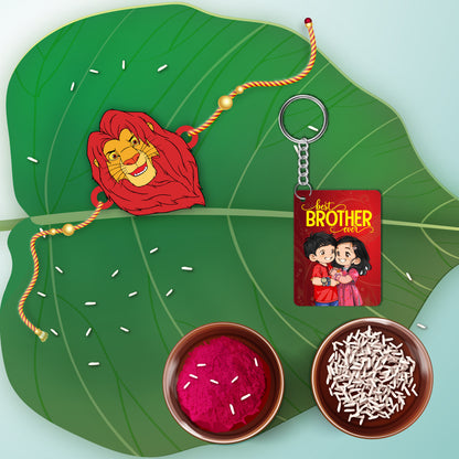 Jungle Lion Rakhi For Brother with Mega Combo