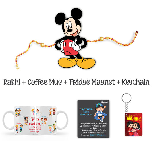 Micky Mouse Rakhi For Brother with Mega Combo