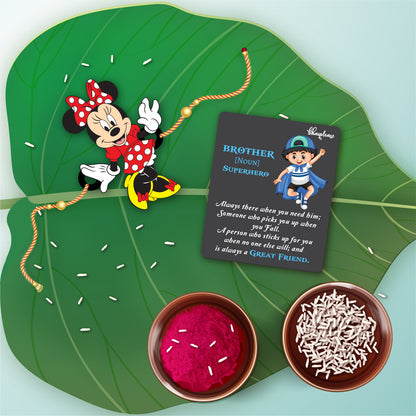 Minnie Lumba Rakhi  with Mega Combo – Cartoon Theme Rakhi | Bhai Please