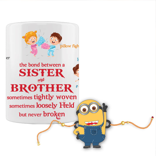 Minnion Rakhi For Brother With Mug