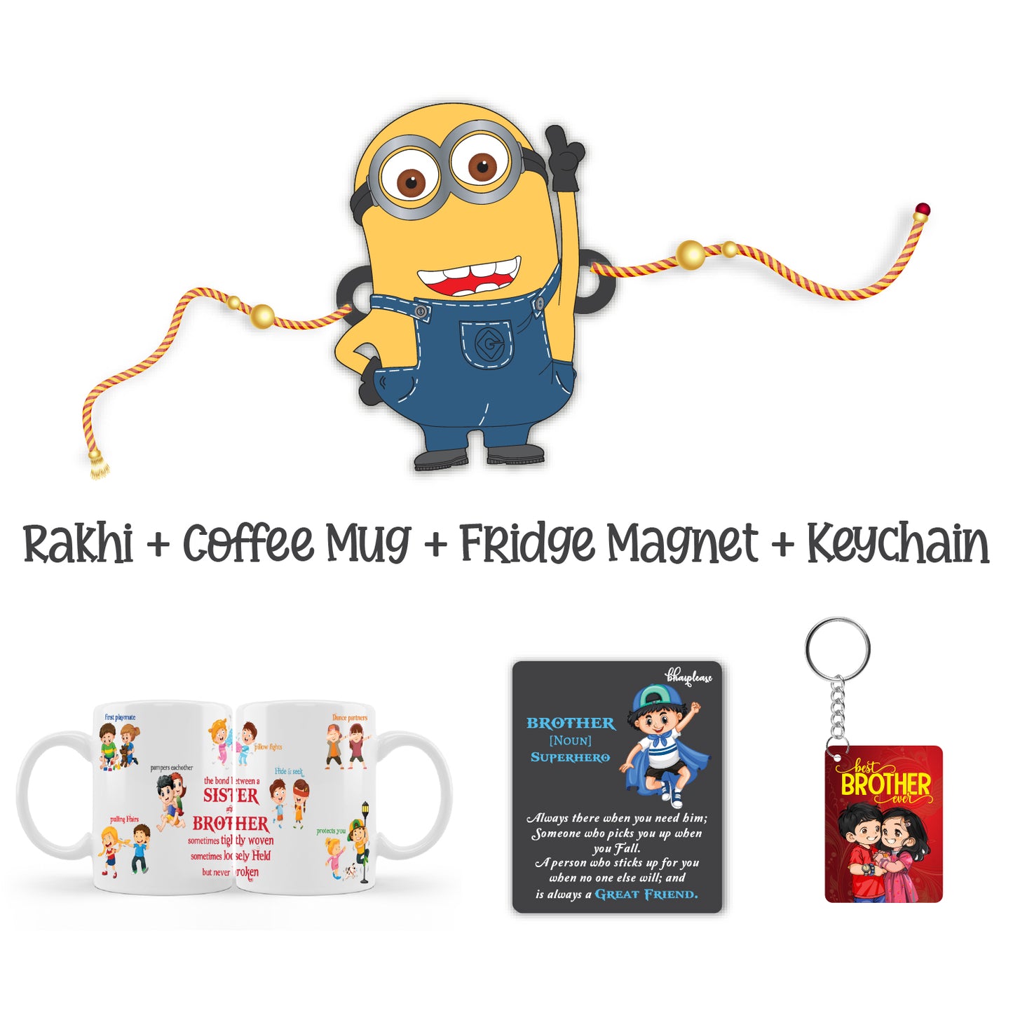 Minion Rakhi For Brother with Mega Combo