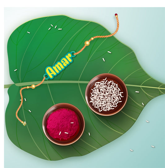 Personalized Name Wooden Rakhi