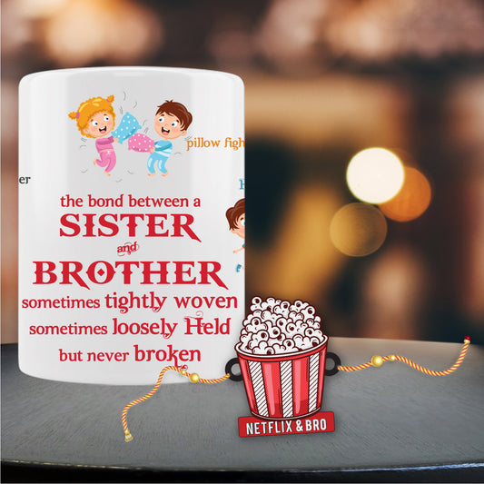 Netflix Rakhi For Brother With Mug