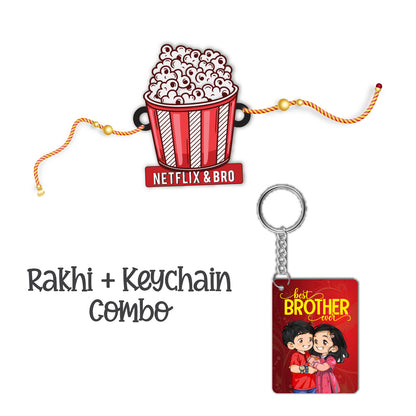 Netflix Rakhi For Brother  With  Keychain