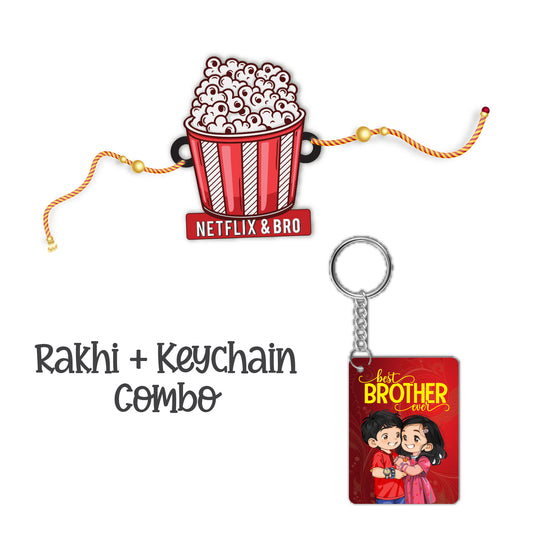 Netflix Rakhi For Brother  With  Keychain