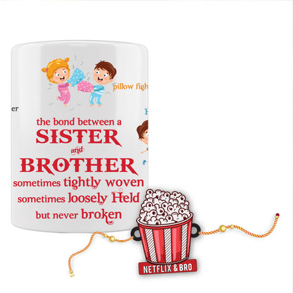 Netflix Rakhi For Brother With Mug