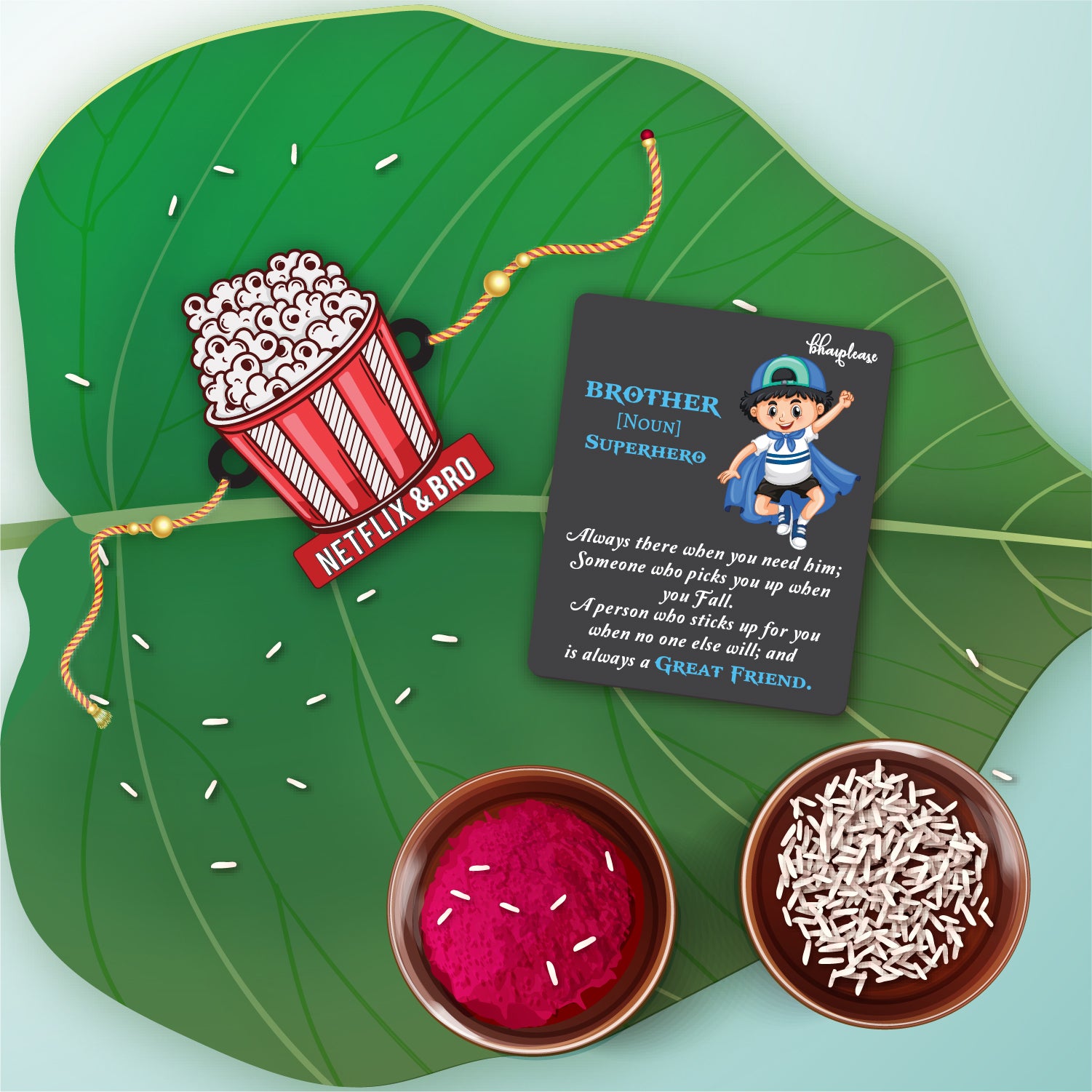 Netflix Rakhi With Brother Is Superhero Fridge Magnet – Quirky Theme Rakhi | Bhai Please