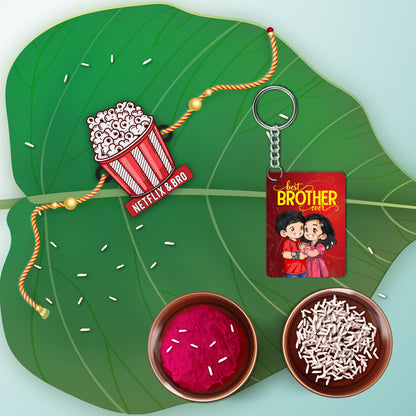 Netfliex Rakhi For Brother with Mega Combo