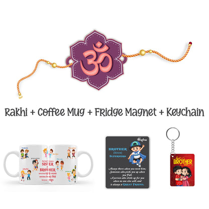 Om  Rakhi For Brother with Mega Combo
