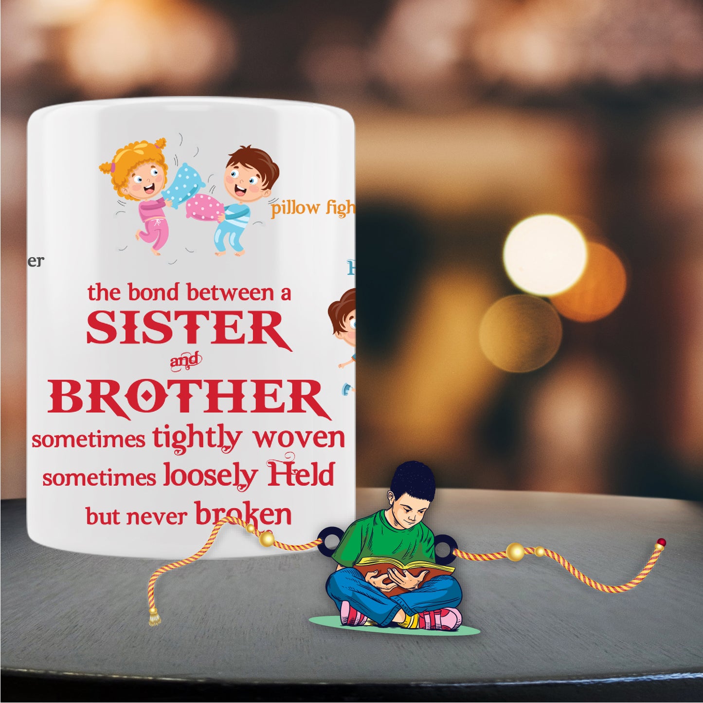 Padhaku  Bhai Rakhi For Brother With Mug