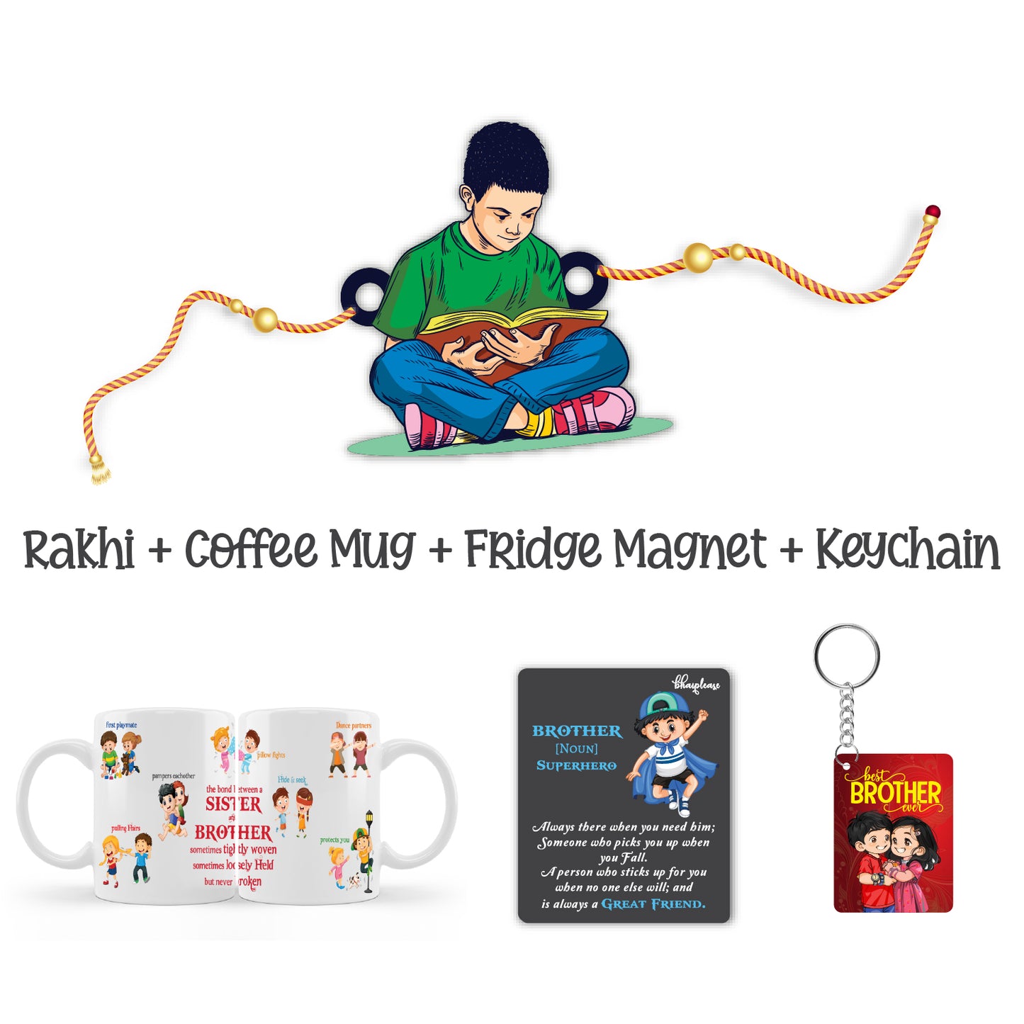 Padhaku Bhai Rakhi For Brother with Mega Combo