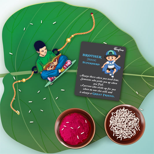 Padaku  Bhai Rakhi With Brother Is Superhero Fridge Magnet