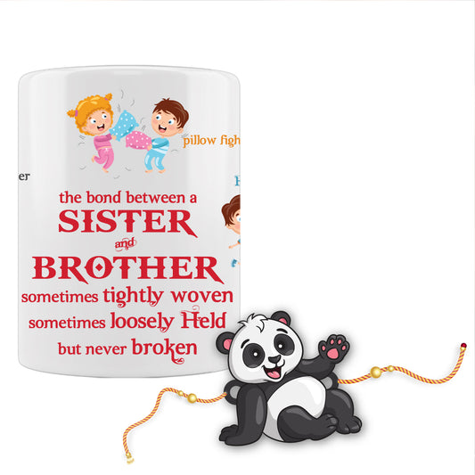 Panda Rakhi For Brother With Mug