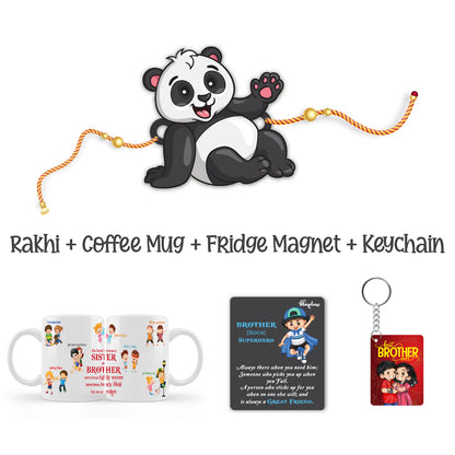 Panda Rakhi For Brother with Mega Combo