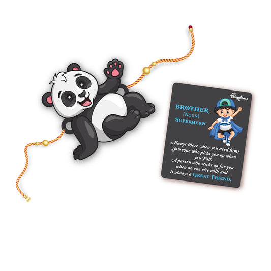 Panda Rakhi With Brother Is Superhero Fridge Magnet