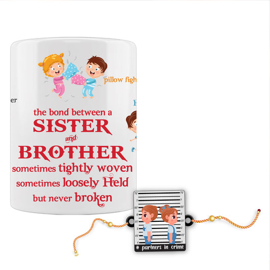 Partners In Crime  Rakhi For Brother With Mug